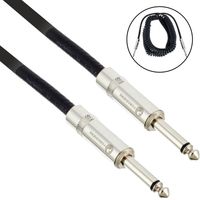 Kabel przewód instrumentalny mono JACK 6,3 mm 3 m Spirala Czarny