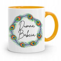 Kubek Żółty Dzień Babci Dumna Babcia Prezent Z Nadrukiem Ze Zdjęciem