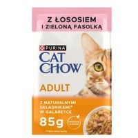 karma mokra dla kota purina cat chow adult łosoś z fasolką naturalna 85 g