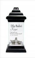 Personalizowany ZNICZ SREBRNY wszystkich świętych DLA BABCI + IMIĘ