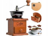 MŁYNEK DO MIELENIA KAWY PIEPRZU DREWNIANY RĘCZNY