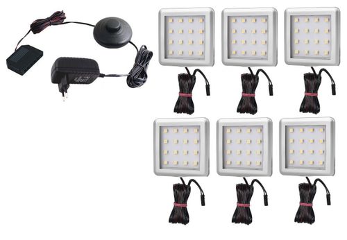 Oświetlenie mebli 6 x Zeus 12V DC biała  ciepła - zestaw na Arena.pl