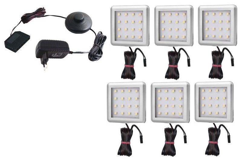 Oświetlenie mebli 6 x Zeus 12V DC biała ciepła - zestaw zdjęcie 1