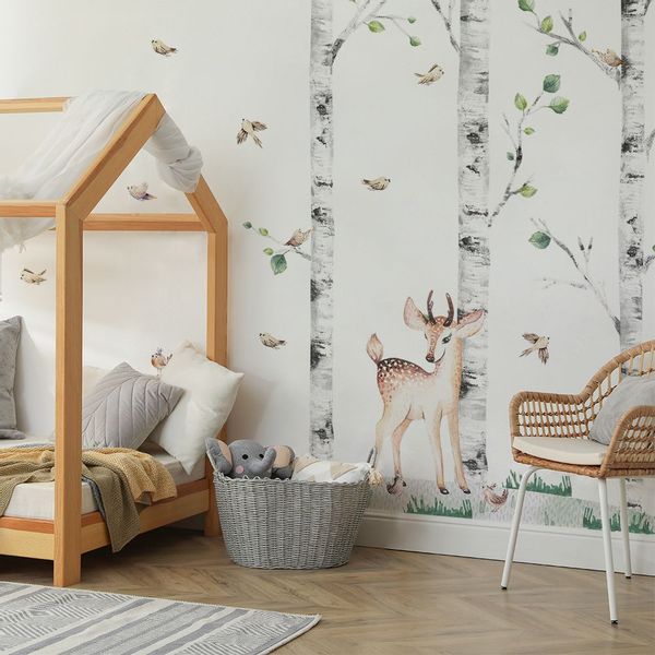 Komplet Naklejki Brzozy i Jelonek K02 zdjęcie 1