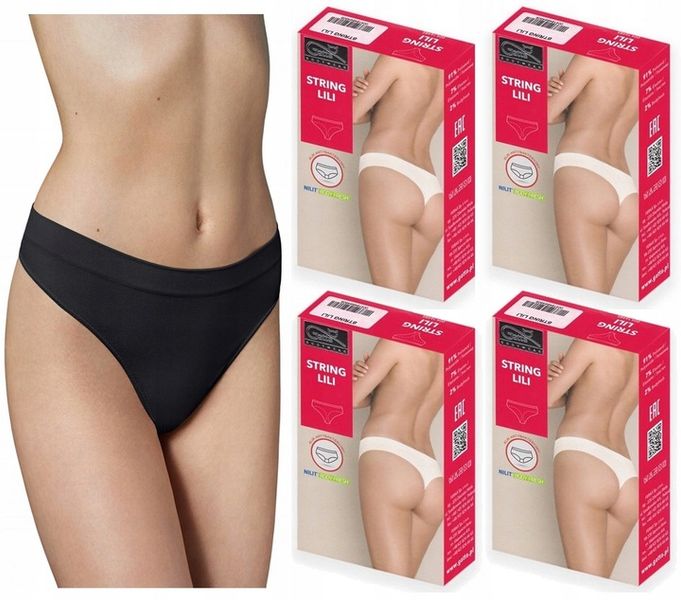 4 X GATTA BEZSZWOWE LILI STRINGI CZARNE M zdjęcie 1