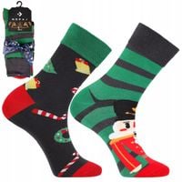 Skarpetki Świąteczne Męskie Bawełniane 2-PARY PREZENT NA ŚWIĘTA 39-42 MORAJ
