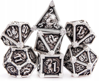 Kostki Kości Wielościenne do Gry Dungeons and Dragons Metalowe x7