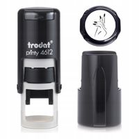 Pieczątka okrągła mała Trodat 4612 automatyczna średnica 12mm +gumka +proj.