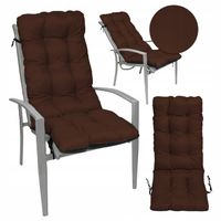 Miękka PODUSZKA NA LEŻAK fotel OGRODOWA poduszka na KRZESŁO 48x48x75 brąz