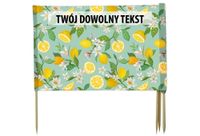 PARAWAN PLAŻOWY Cytryny i kwiaty z indywidualnym  napisem 4 PANELE 14.4