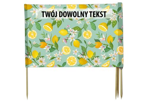 PARAWAN PLAŻOWY Cytryny i kwiaty z indywidualnym  napisem 4 PANELE 14.4 na Arena.pl