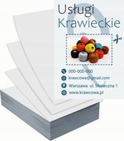 Ulotki A6 reklamowe firmowe 100szt projekt w cenie USŁUGI KRAWIECKIE