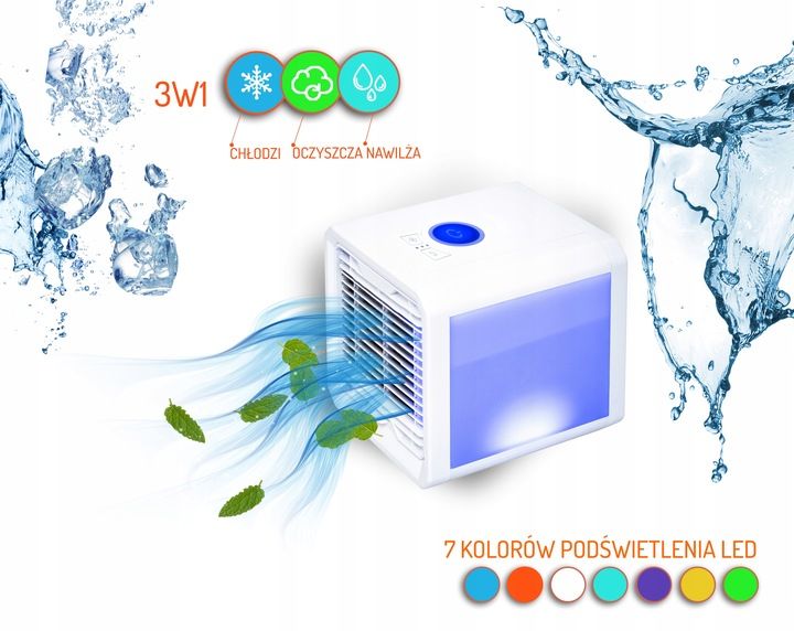 KLIMATOR NA WODĘ USB LED 3w1 CR7321 MOCNY, WYDAJNY zdjęcie 11