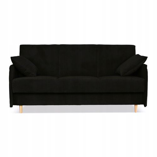 Kanapa sofa Alvo rozkładana wersalka funkcja spania pojemnik Family czarna na Arena.pl