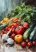 Plakat 68x98cm Bogactwo Ogrodowych Zbiorów