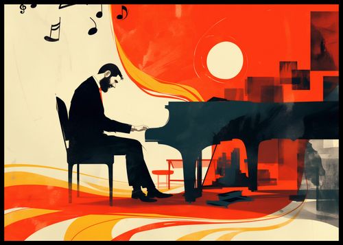 Plakat 84,1x59,4cm Pianista na Arena.pl