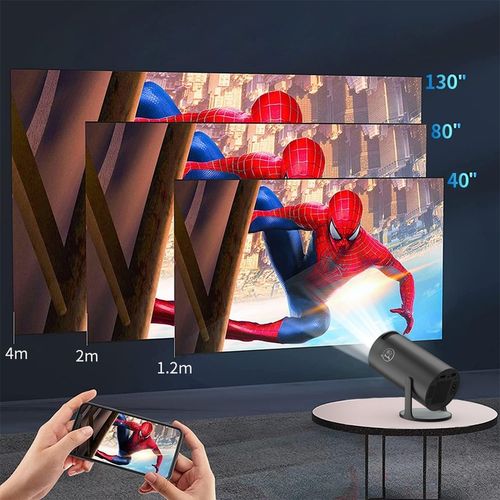 PROJEKTOR RZUTNIK ANDROID TV WIFI MINI 4K PRZENOŚNY SMART CZARNY na Arena.pl