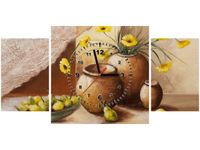 80X40CM ZEGAR MARTWA NATURA OBRAZ