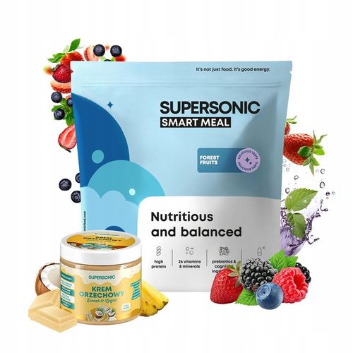 Posiłek SUPERSONIC Smart Meal WPC Zamiennik Posiłku w Proszku + KREM GRATIS na Arena.pl