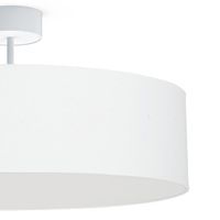 Przysufitowa lampa okrągła Violet 7958 materiałowy plafon biały