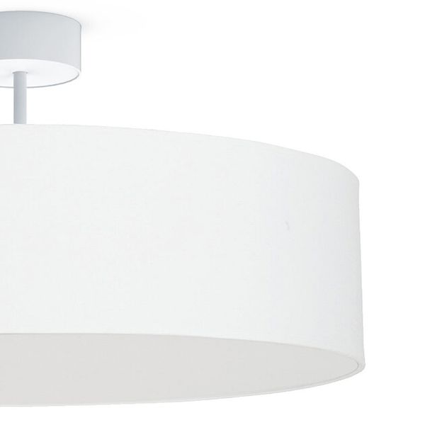 Przysufitowa lampa okrągła Violet 7958 materiałowy plafon biały zdjęcie 1