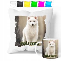 ZESTAW: KUBEK + POSZEWKA - SŁODKI PIESEK PIES - PREZENT WIELE WZORÓW + IMIĘ