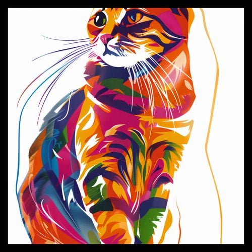 Plakat 30x30cm Nasycony Kot na Arena.pl