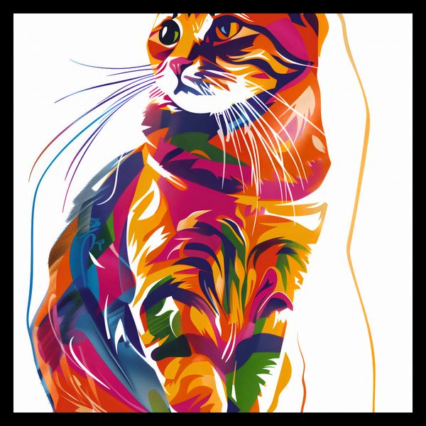 Plakat 30x30cm Nasycony Kot zdjęcie 2