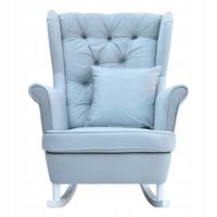 Fotel uszak bujany skandynawski Gaja Family Meble perłowy niebieski