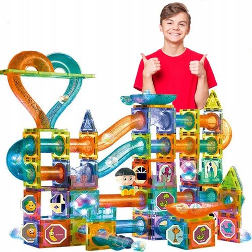 KLOCKI MAGNETYCZNE KULODROM ŚWIECĄCE 202EL. KLOCKI ZESTAW XXL na Arena.pl