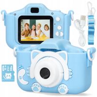 APARAT CYFROWY DLA DZIECI KOTEK NIEBIESKI FULL HD 12MPX KARTA SD 32GB XTECH