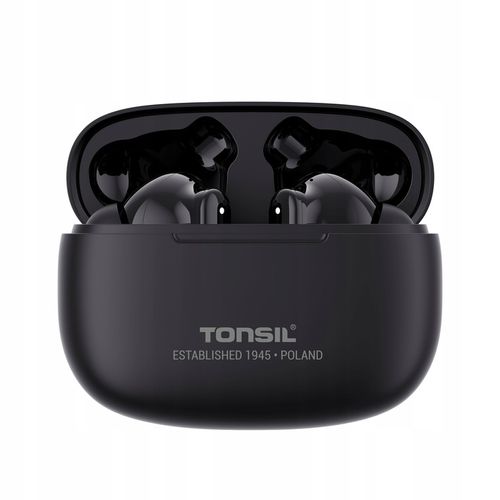 Słuchawki Bezprzewodowe TONSIL T50 BT CZARNE Bluetooth Dokanałowe IPX5 V5.3 na Arena.pl