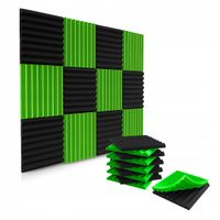 PIANKA MATA GĄBKA AKUSTYCZNA 3 m2 - Wygłuszanie - Szachownica MIX Zielony