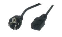 POS AC cable C19[16A]-CEE7/7-LS04,prosty[16A] H05VV-F3G1,5 L=2000 black