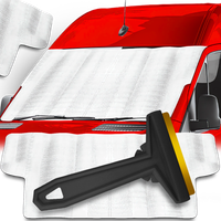 Osłona Aluminiowa Na Przednią Szybę 250x200CM + Skrobaczka Mosiężna MURSKA