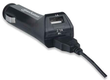 SAMOCHODOWA ŁADOWARKA MANHATTAN 2X USB 5V 2.1A na Arena.pl