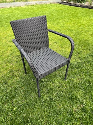 Krzesło tarasowe Sottile czarny technorattan na Arena.pl