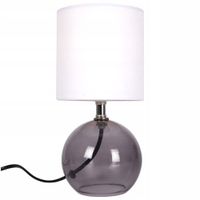 Lampa stołowa biały abażur NOCNA lampka na biurko