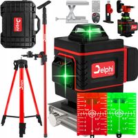 LASER KRZYŻOWY Poziomica Laserowa 16 Linii + STATYW 115cm Zielony +