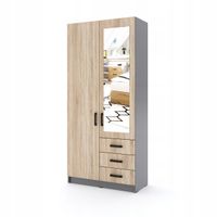 Szafa Sigma S4 1L1U3SZ z lustrem 90 cm - dąb sonoma