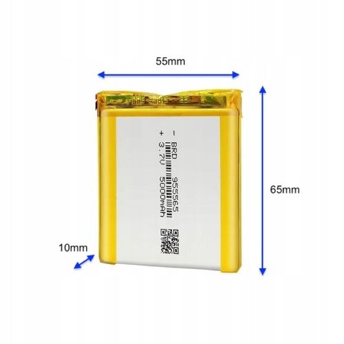 Bateria Akumulator Li-Poly 5000mAh 3.7V JST 955565 na Arena.pl