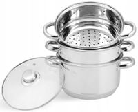 GARNEK do Gotowania Na PARZE Parę Parowar 4el 5L 24cm INDUKCJA Gaz 9244