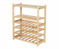 Emaga Regał drewniany do spiżarni wino LSR 6 półek Nat