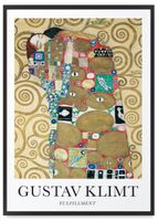 Plakat gustav klimt abstrakcja fulfillment 50x70 cm w czarnej ramie