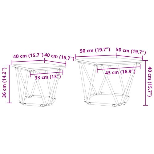 Stolik kawowy  dąb żelazo PB na Arena.pl