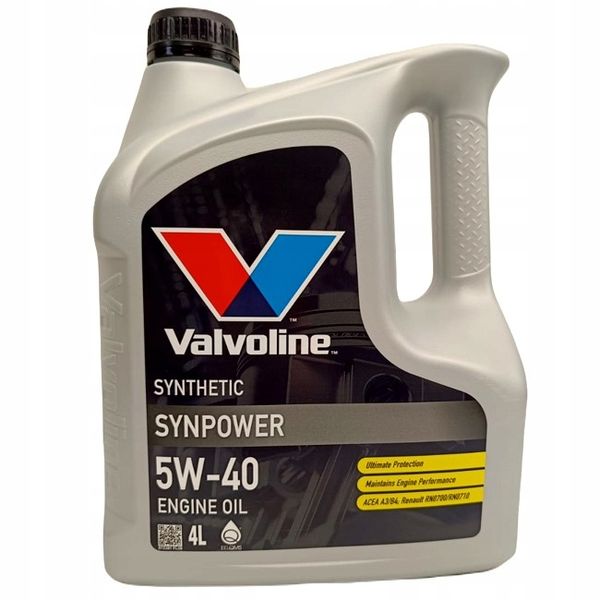 Valvoline Synpower 5W40 olej silnikowy 4L zdjęcie 1