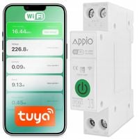 LICZNIK PRĄDU NA SZYNĘ DIN PRZEKAŹNIK POMIAR PODLICZNIK WiFi TUYA