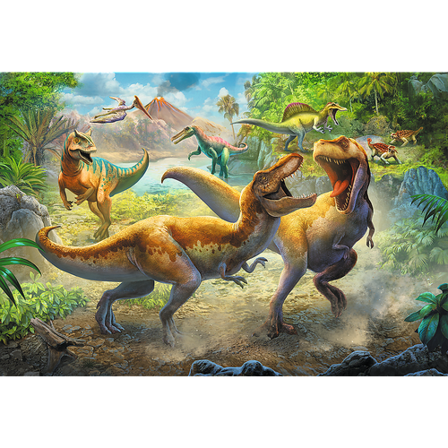 Puzzle - 160 - Walczące Tyranozaury - Trefl 15360 na Arena.pl