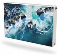 Mata magnetyczna magnes ozdobny na grzejnik na wymiar OCEAN FALE SKAŁY