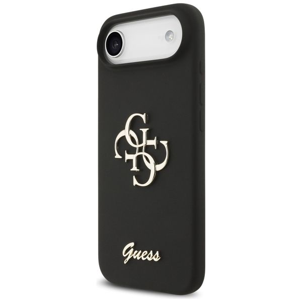 Etui Guess Silicone Big 4G Script do iPhone Air czarny zdjęcie 2